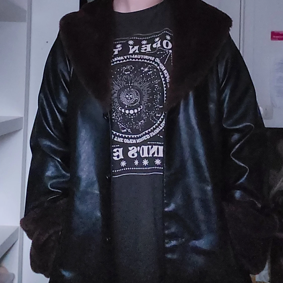 Lång skinnrock S - 90