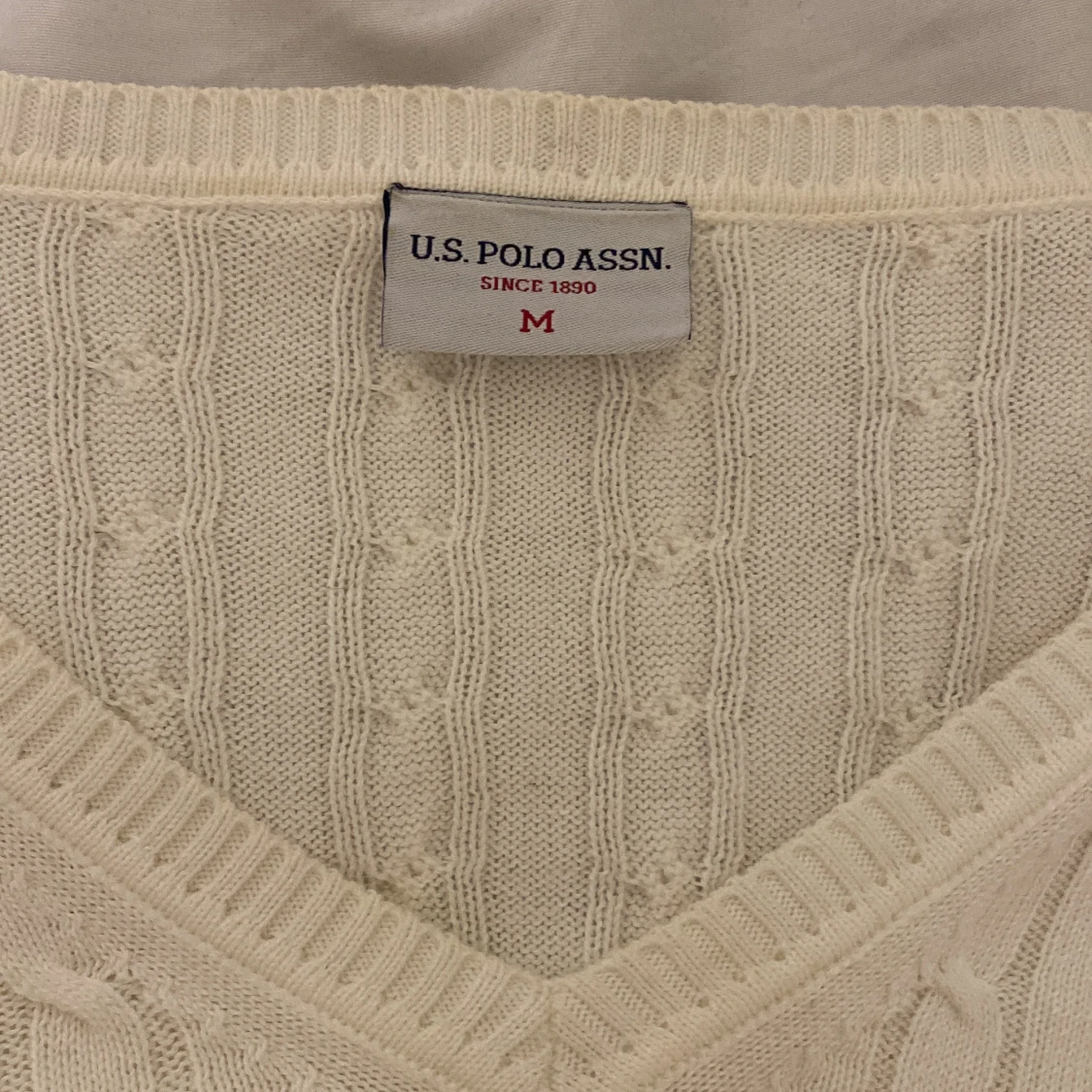 Vit polo tröja  - 90