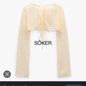 SÖKER DENNA TOPP - SÖKER denna zara topp! Den heter ”zara sequin beaded sheer crop top” någon som har den och är villig att sälja? Hör gärna av dig! ❤️☺️ 