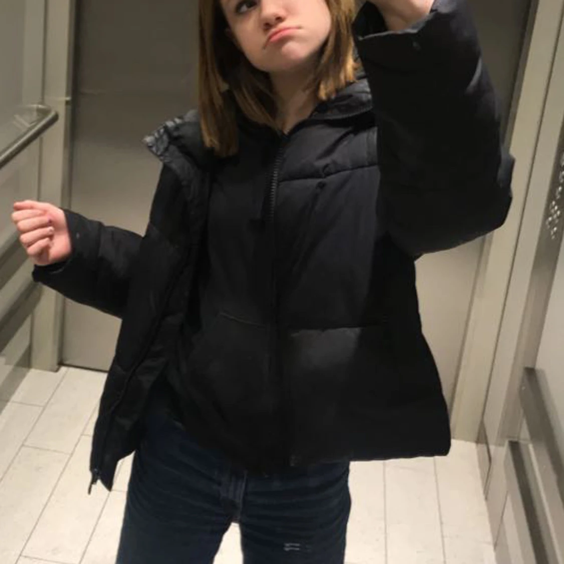 Svart vinter jacka