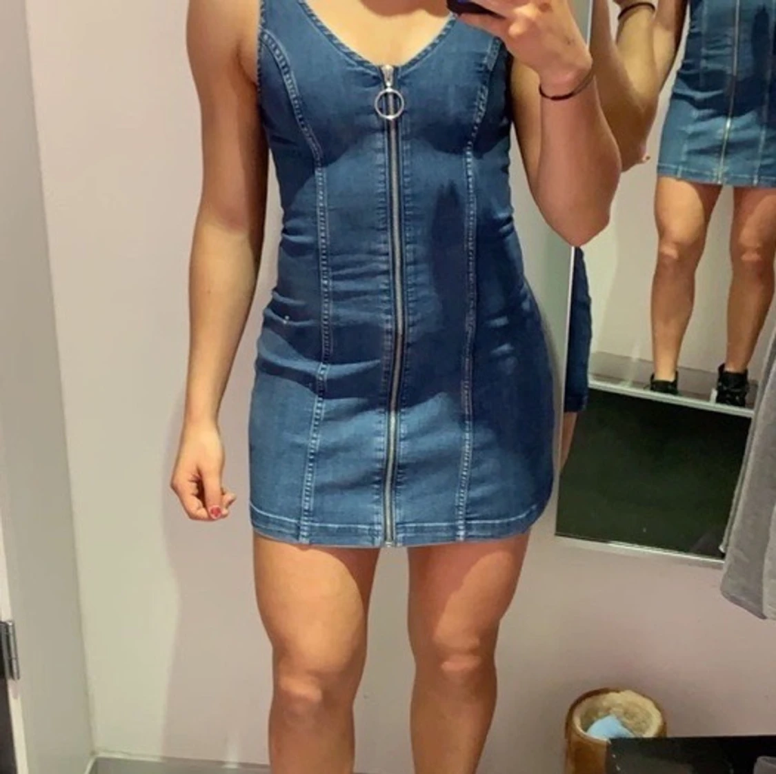 Boohoo jeans klänning