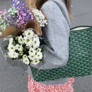 goyard väska - Säljer min gröna goyard väska (ej äkta), jättefint skick och perfekt väska till alla tillfällen! Rymmer mycket och har en plånbok inuti där man kan lägga kort osv 💚Om många är intresserade blir det budgivning 