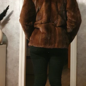 Minkpäls jacka - Kort dam mink pälsjacka 