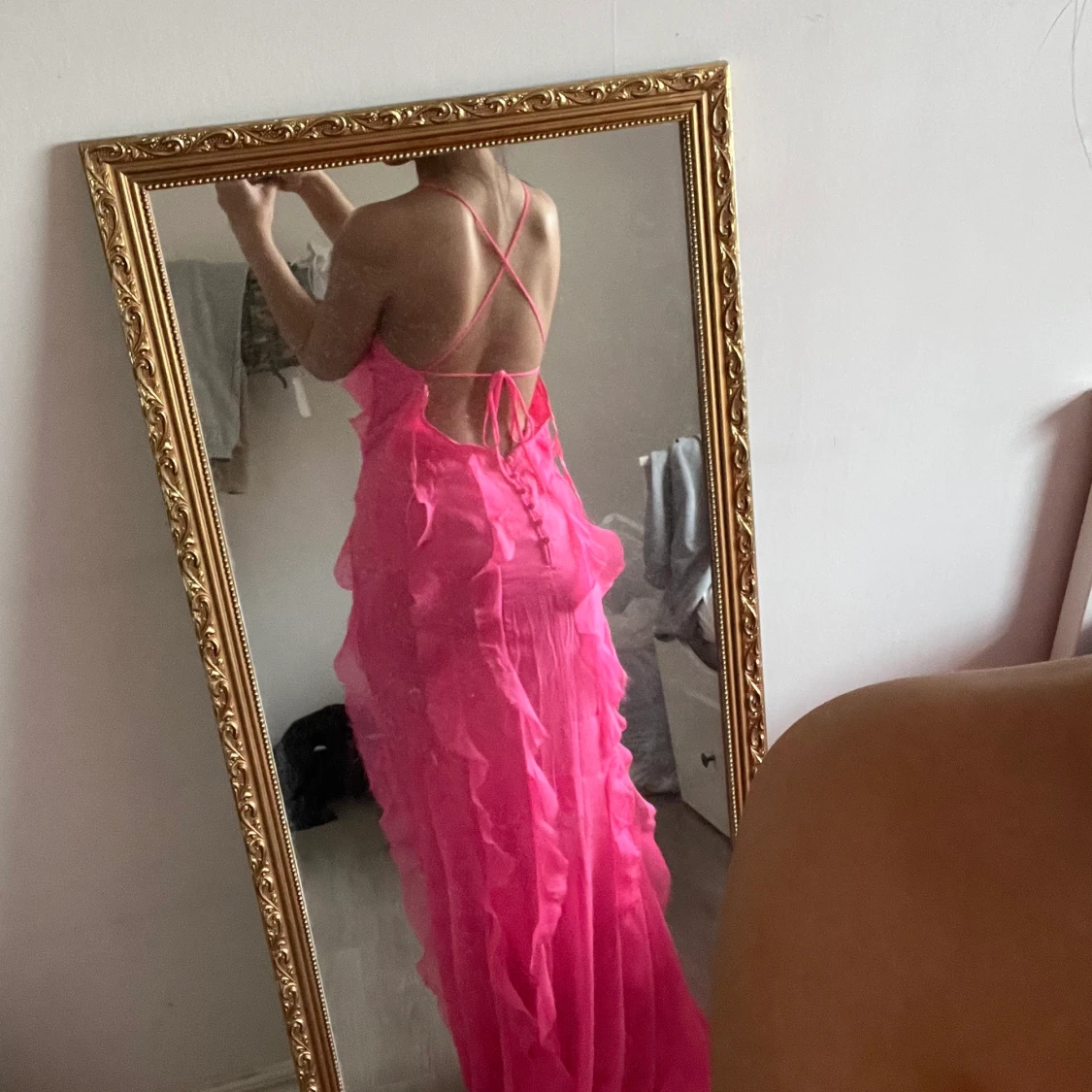 Rosa maxiklänning  - 91