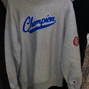 collagetröja  - skriv för fler bilder 😇sparsamt använt men så så mysig! ganska tjockt tyg💕framsidan är broderi och baksidan är tryck. köp på champion i stockholm för 999