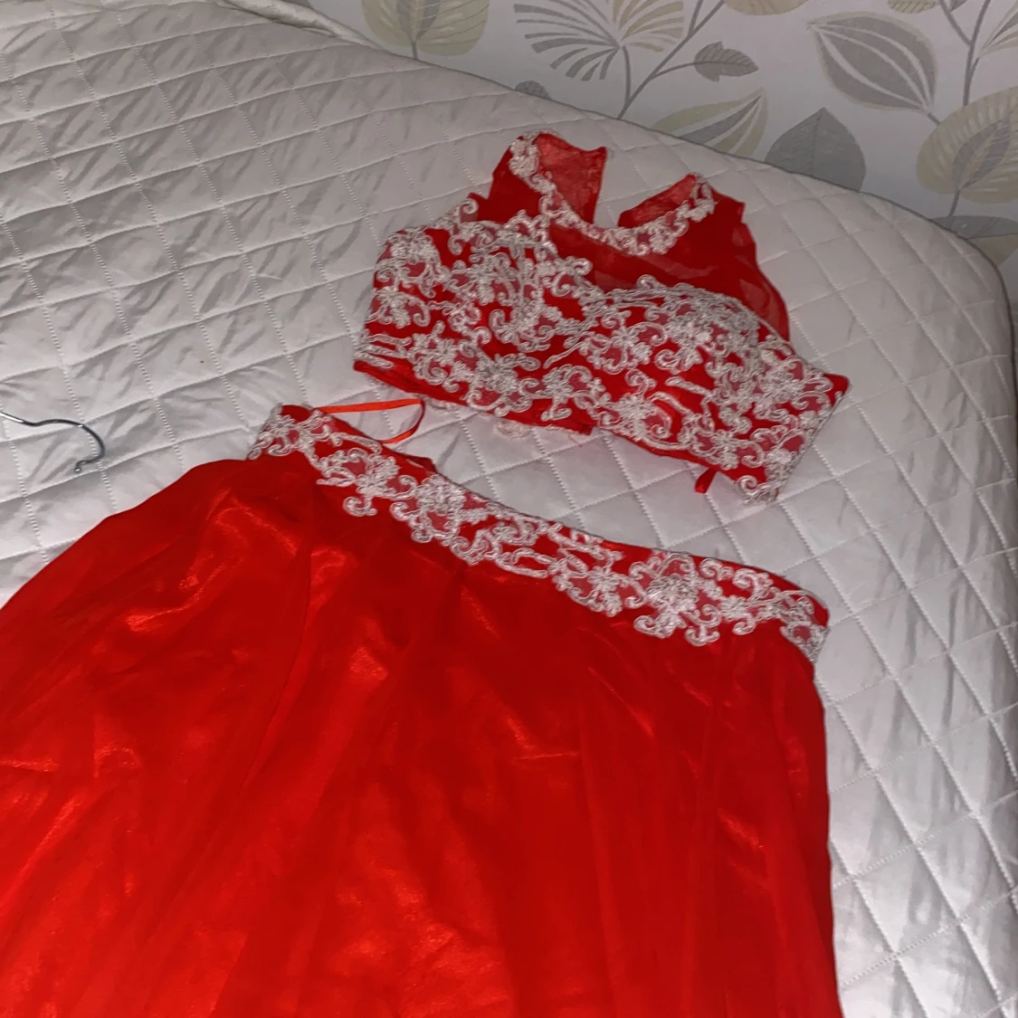 Röd tvådelad klänning - 90