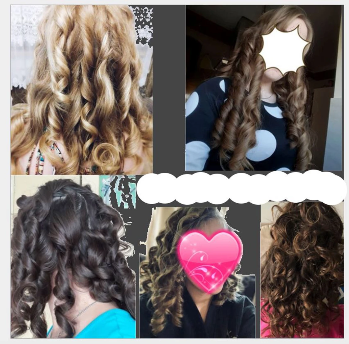 10st locktång spiral curls i 30 cm - 90