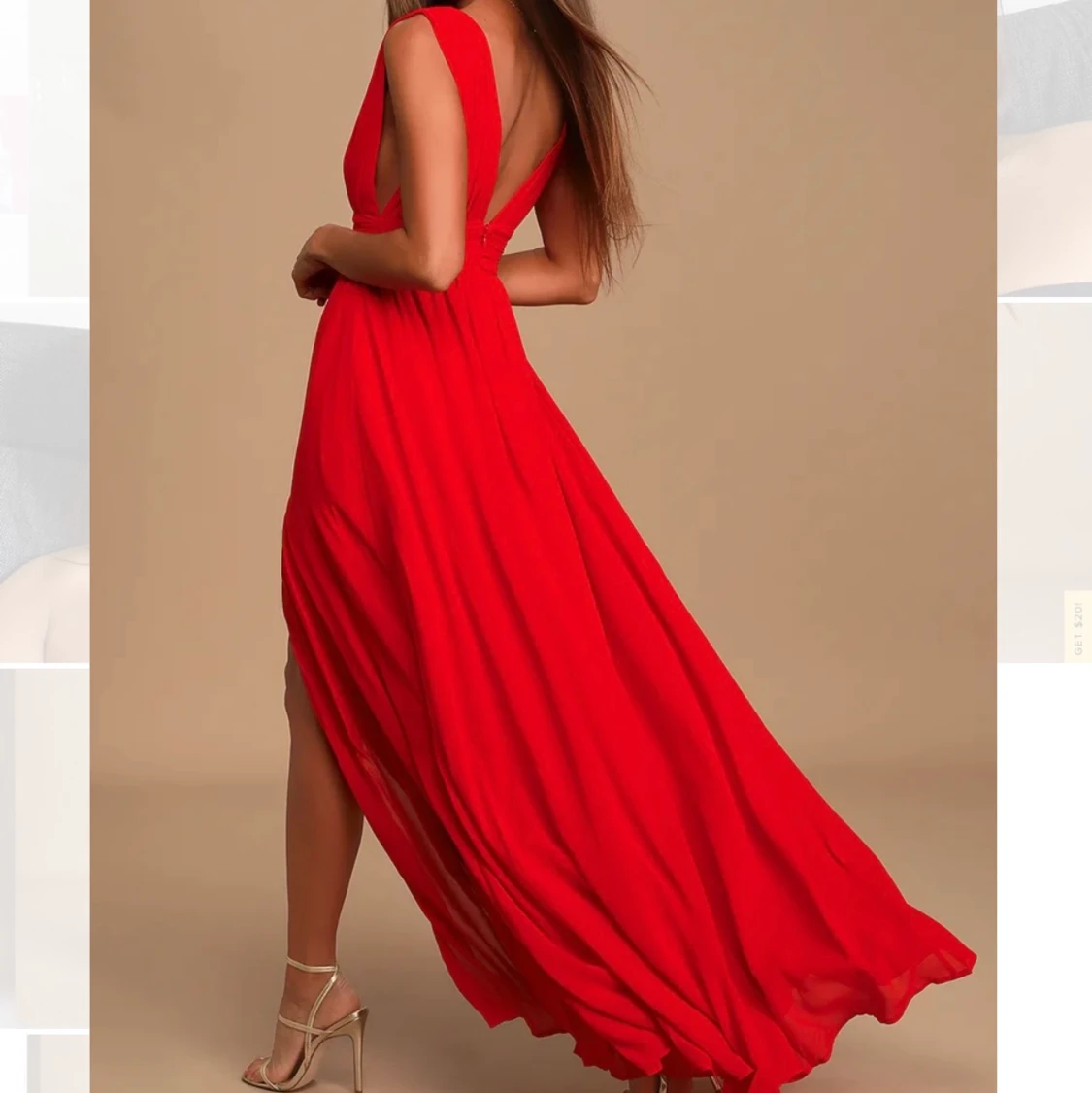 Röd balklänning  - 90