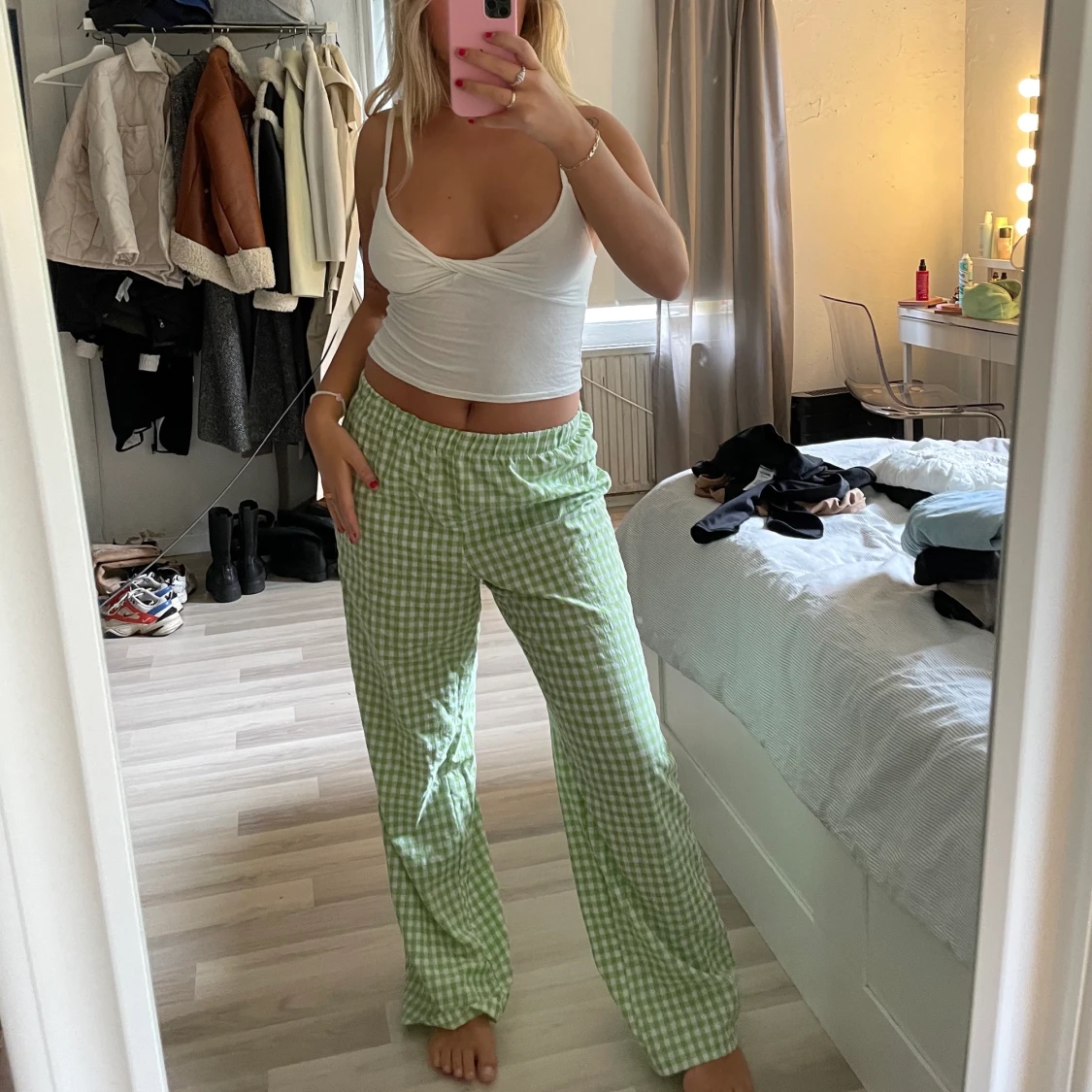 Rutiga byxor💚 - 90