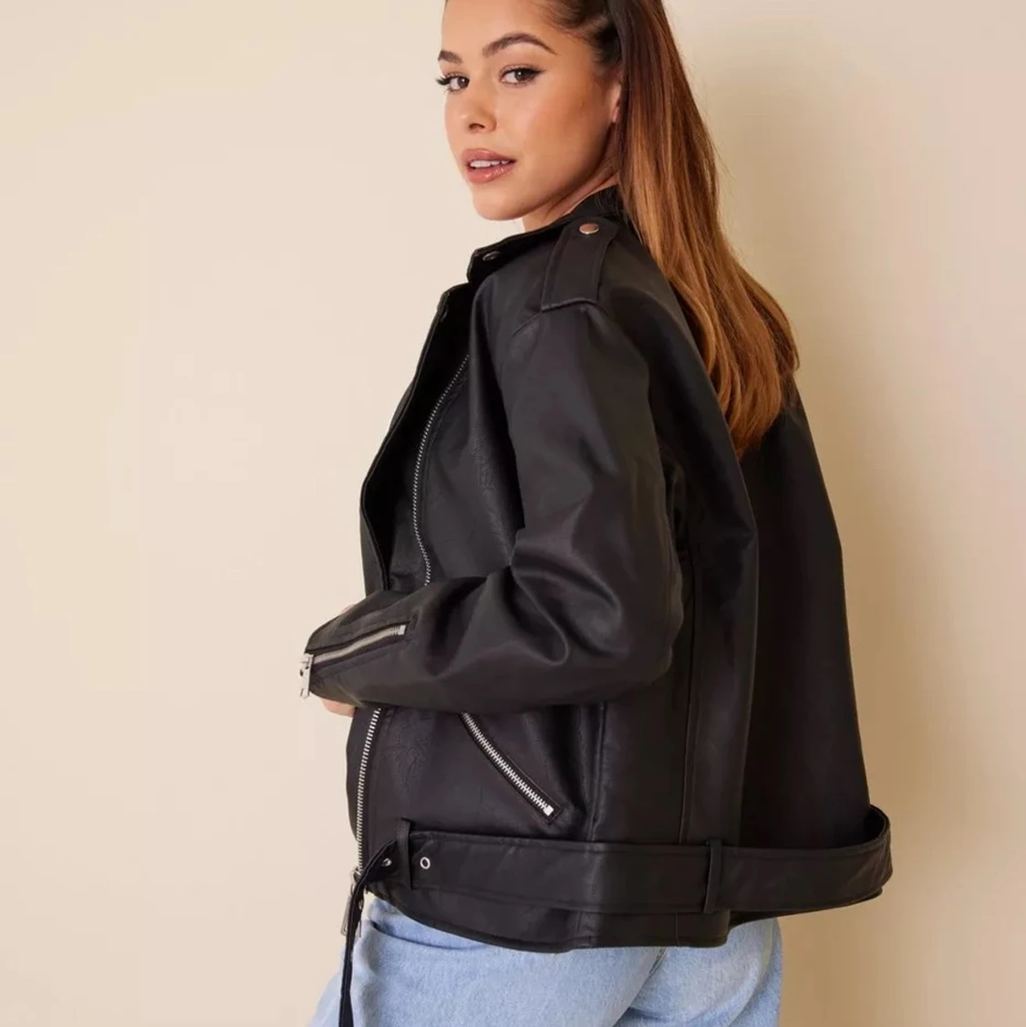 Oversized biker jacket  - 90