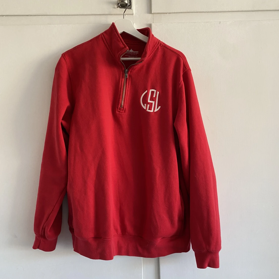 Vintage röd halfzip 