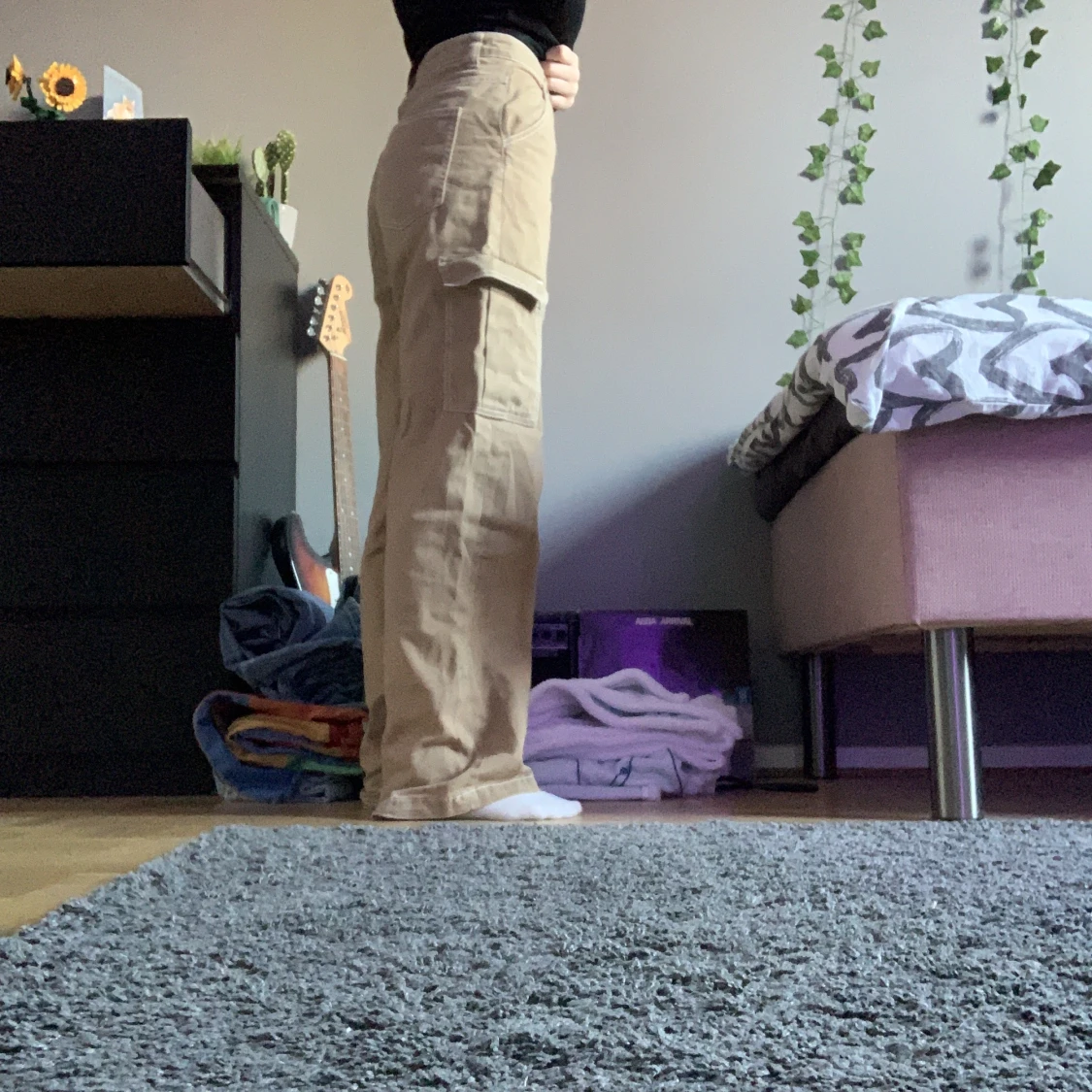 Cargo byxor high waisted  - 90