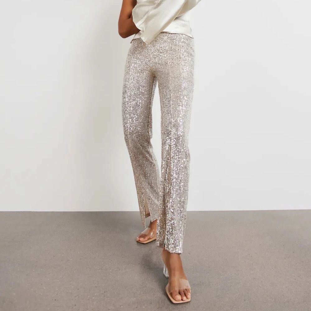 Beige Yvette sequin pants Gina Tricot | Plick Second Hand