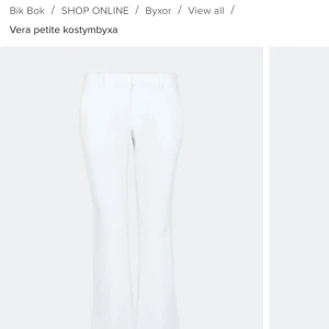 Lågmidjade vita kostymbyxor - Helt nya, använda 2 gånger , storlek 36