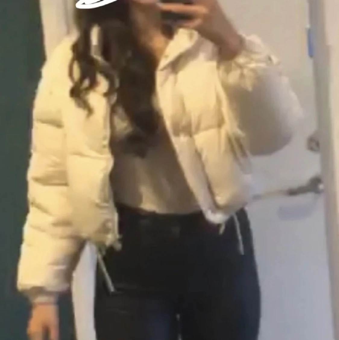 Beige puffer jacka - 90