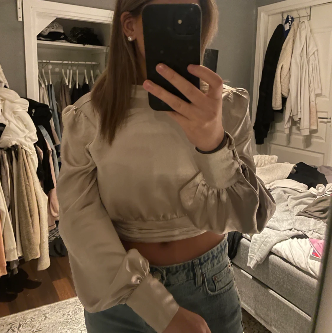 Champange färgad blus