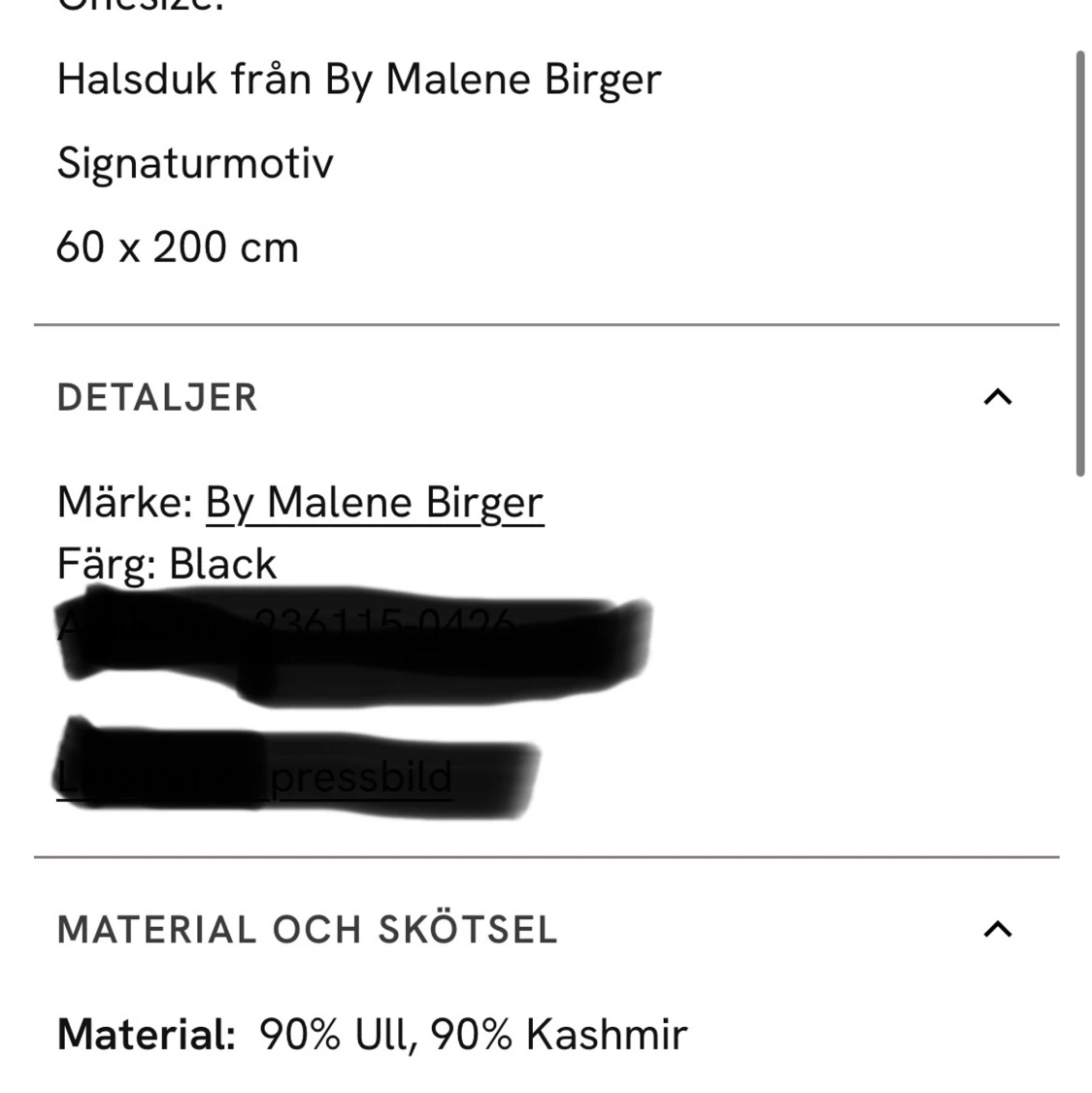 Malene Birger halsduk  - 91
