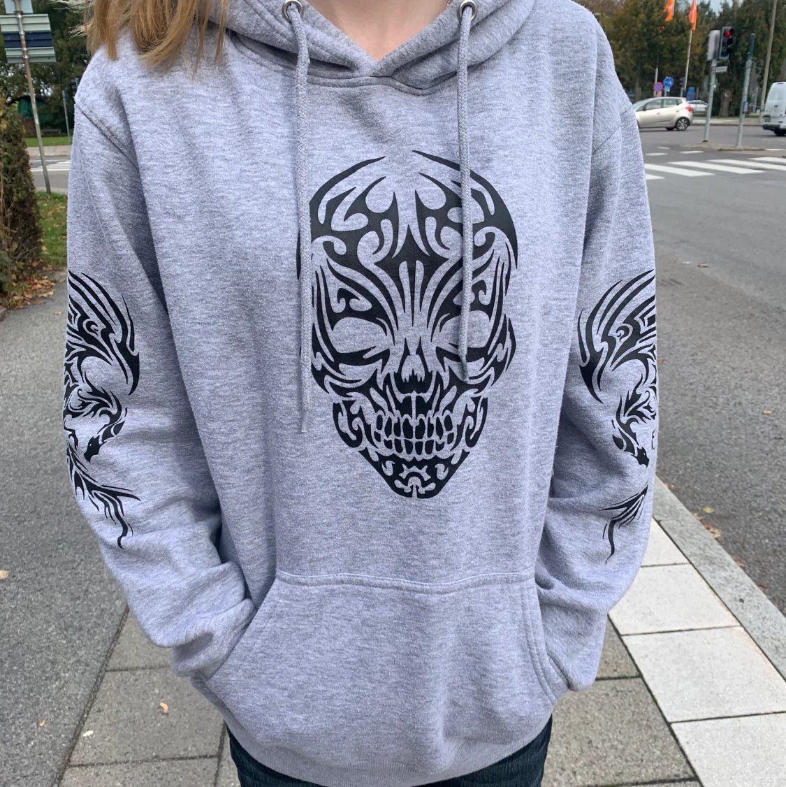 y2k print hoodie  - 90