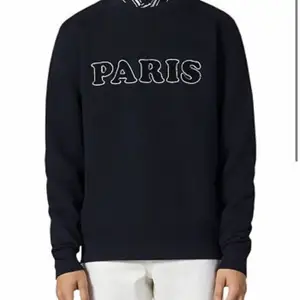 Säljer en MÖRKblå sweatshirt från Sandro Paris. Använd fåtal gånger och har inga flaws. 