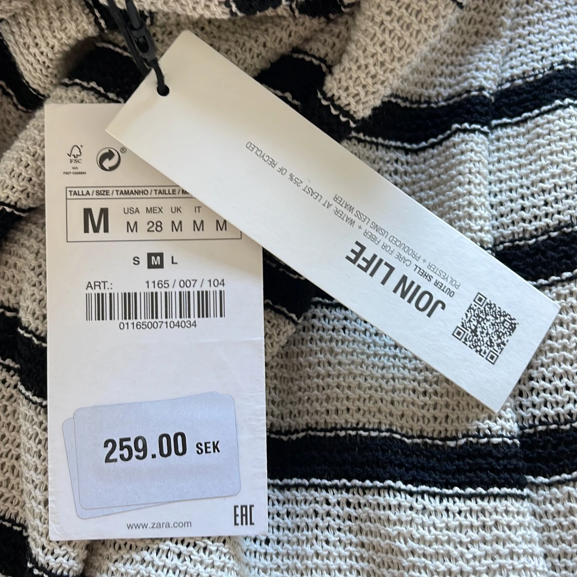 Randiga stickade byxorn från zara - 91
