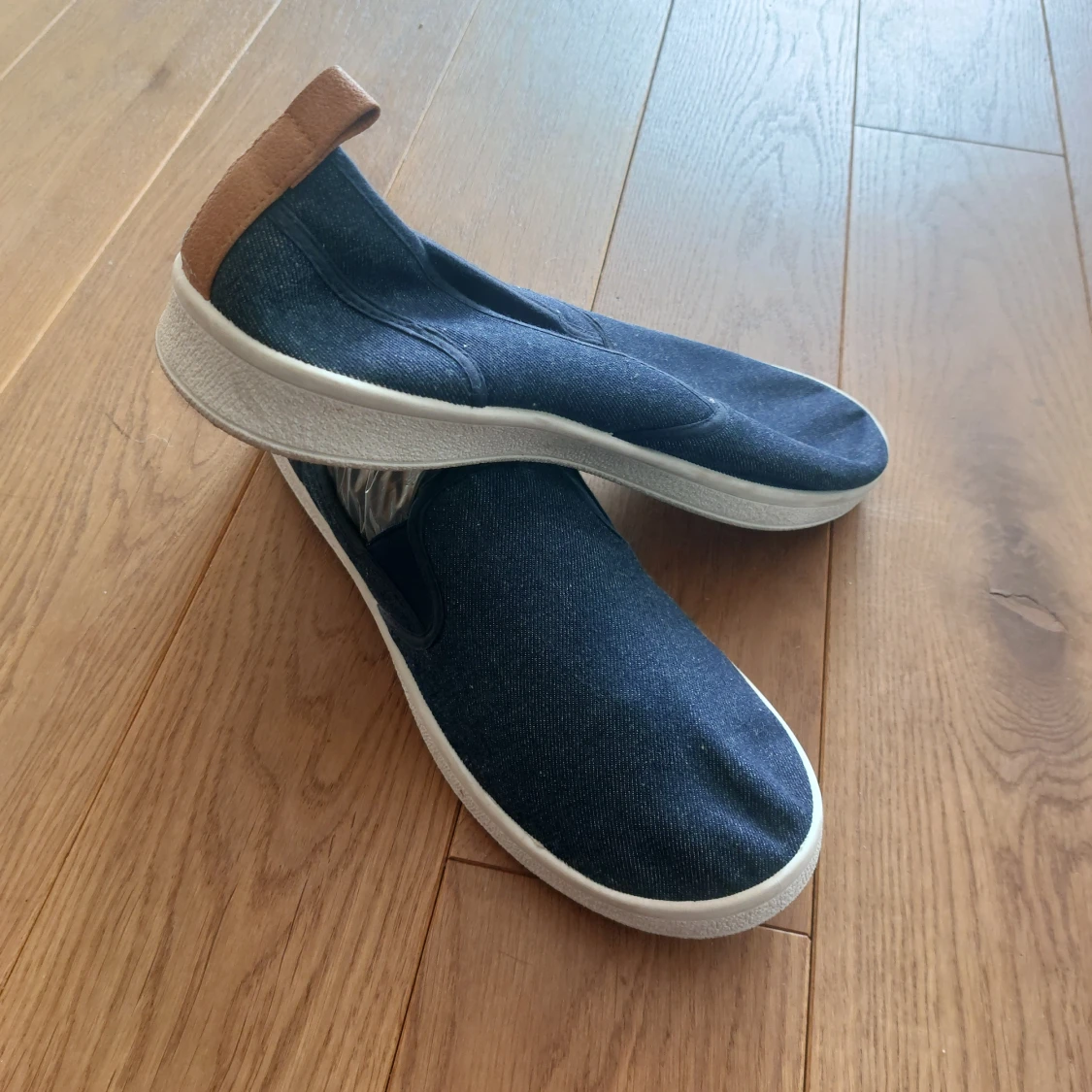 Blå loafers i jeansmaterial - 3