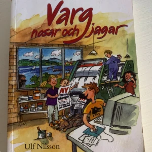 Varg nosar och jagar - En spännande bok av Ulf Nilsson där Varg och hans vänner ger sig ut på äventyr. Perfekt för unga läsare som gillar mysterier och äventyr. Boken ingår i Svenskt Näringslivs skolmaterial Företagsamhet.