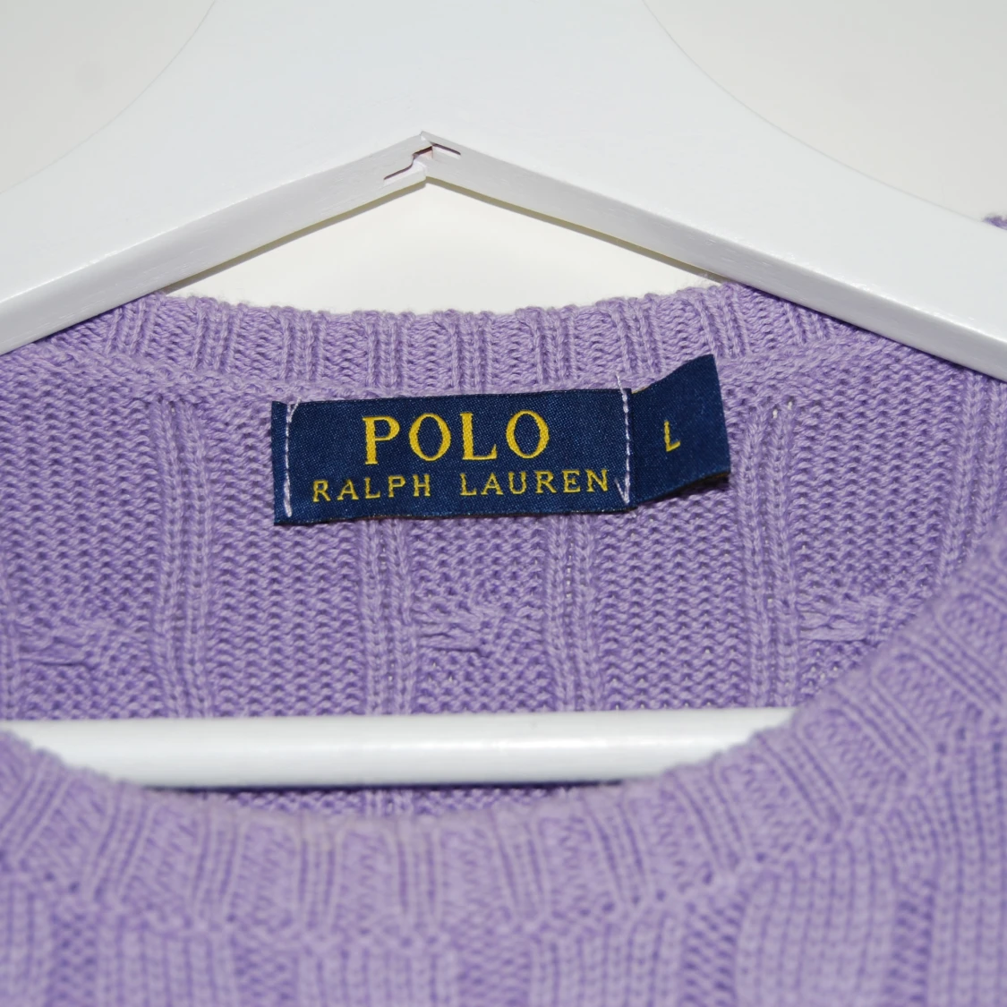 Lila Kabel stickad tröja från Ralph Lauren - 1