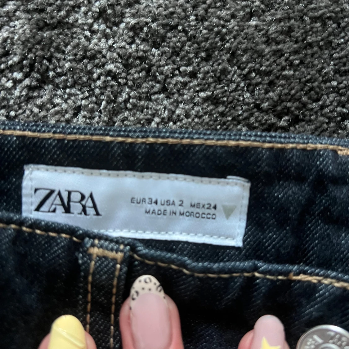Mörkblå raka jeans från Zara - 1