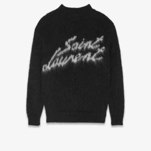 Svart Saint Laurent stickad tröja -  Har Storlek S M och L