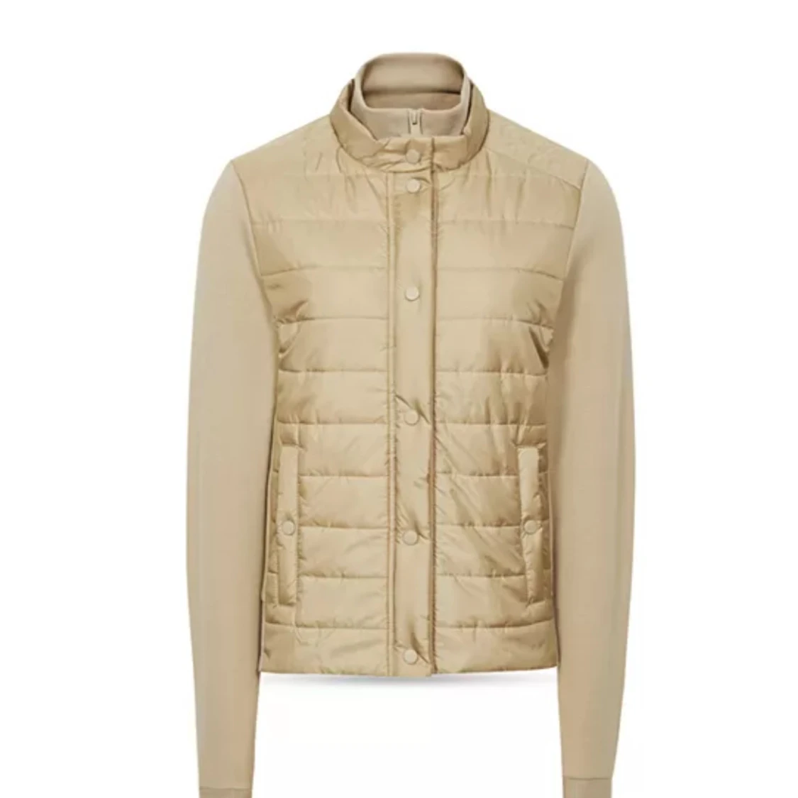 Beige quiltad pufferjacka från Reiss
