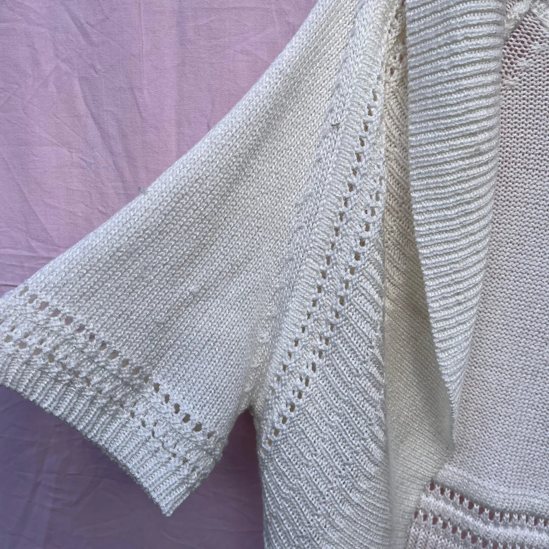 Vit stickad kofta från Soyaconcept - 3