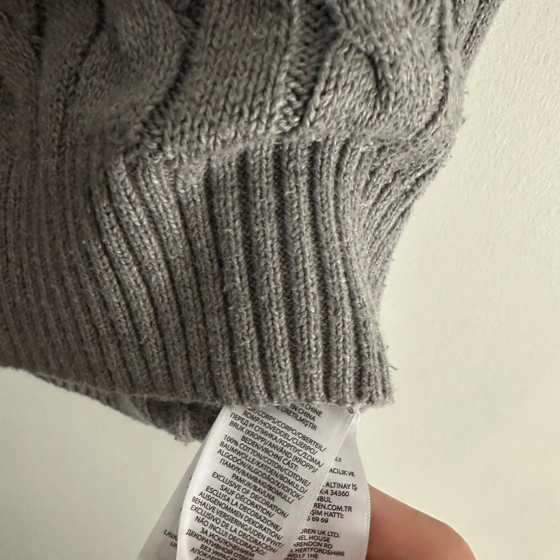 Grå kabelstickad tröja Polo Ralph Lauren - 3