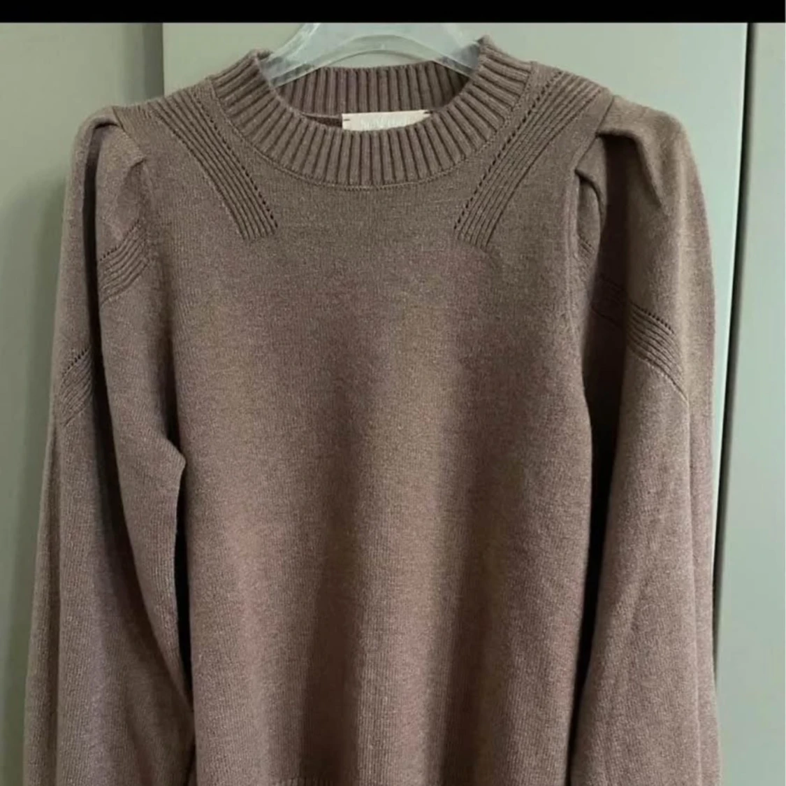 Beige stickad tröja Soft Rebels S