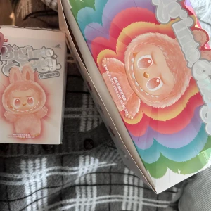 Biginto Energy Labubu - Super virala labubu big into energy. Köpt på popmarts egna hemsida. Alla förpackningar är brutna men kommer i den nya förpackningen med snörning ist för försluten plast påse. Har 4st i lager, efterfråga färg annars skickas en random färg. Skicka medelenda om du vill köpa 