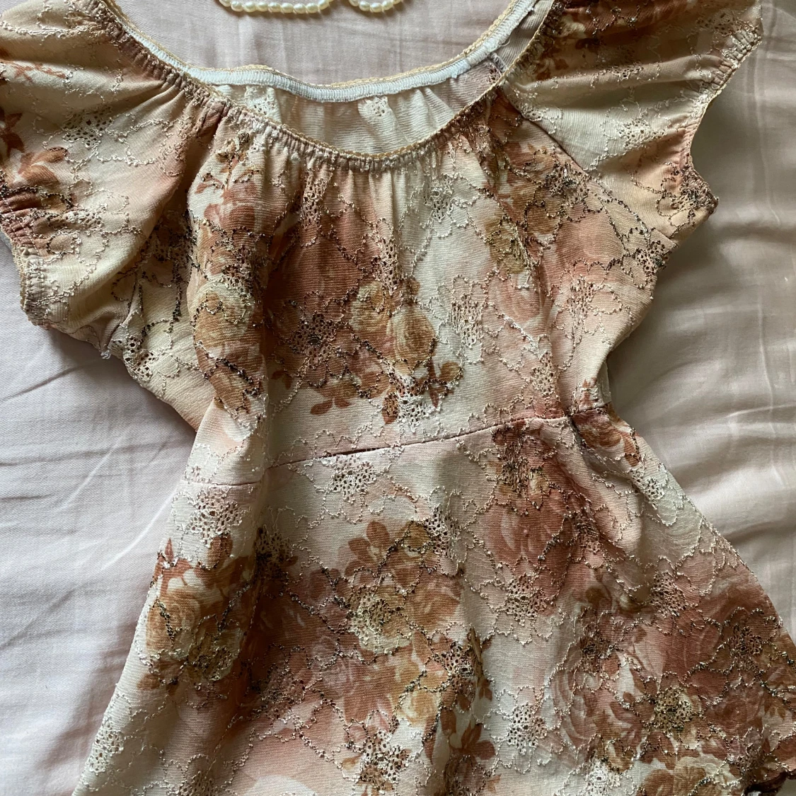 Söt coquette topp blommig - 2