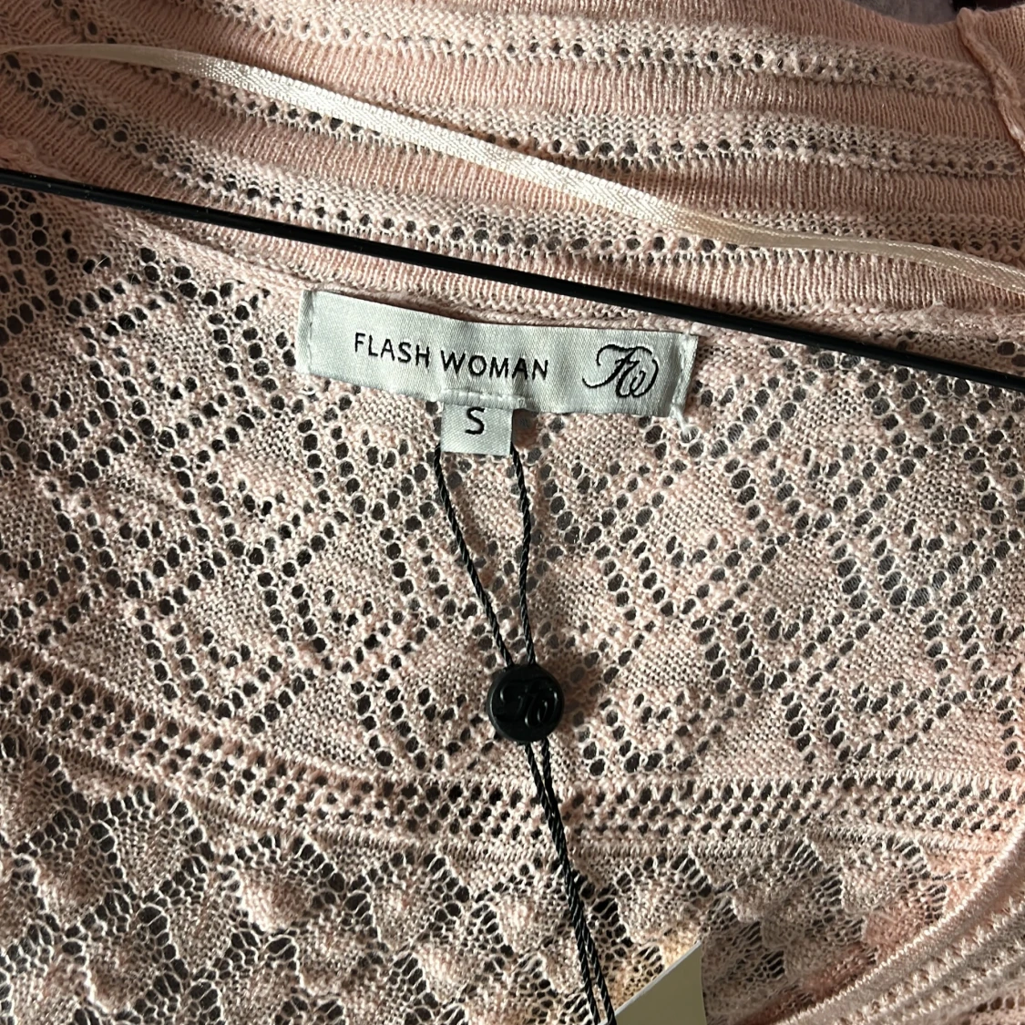 Rosa stickad kofta från Flash Woman - 3