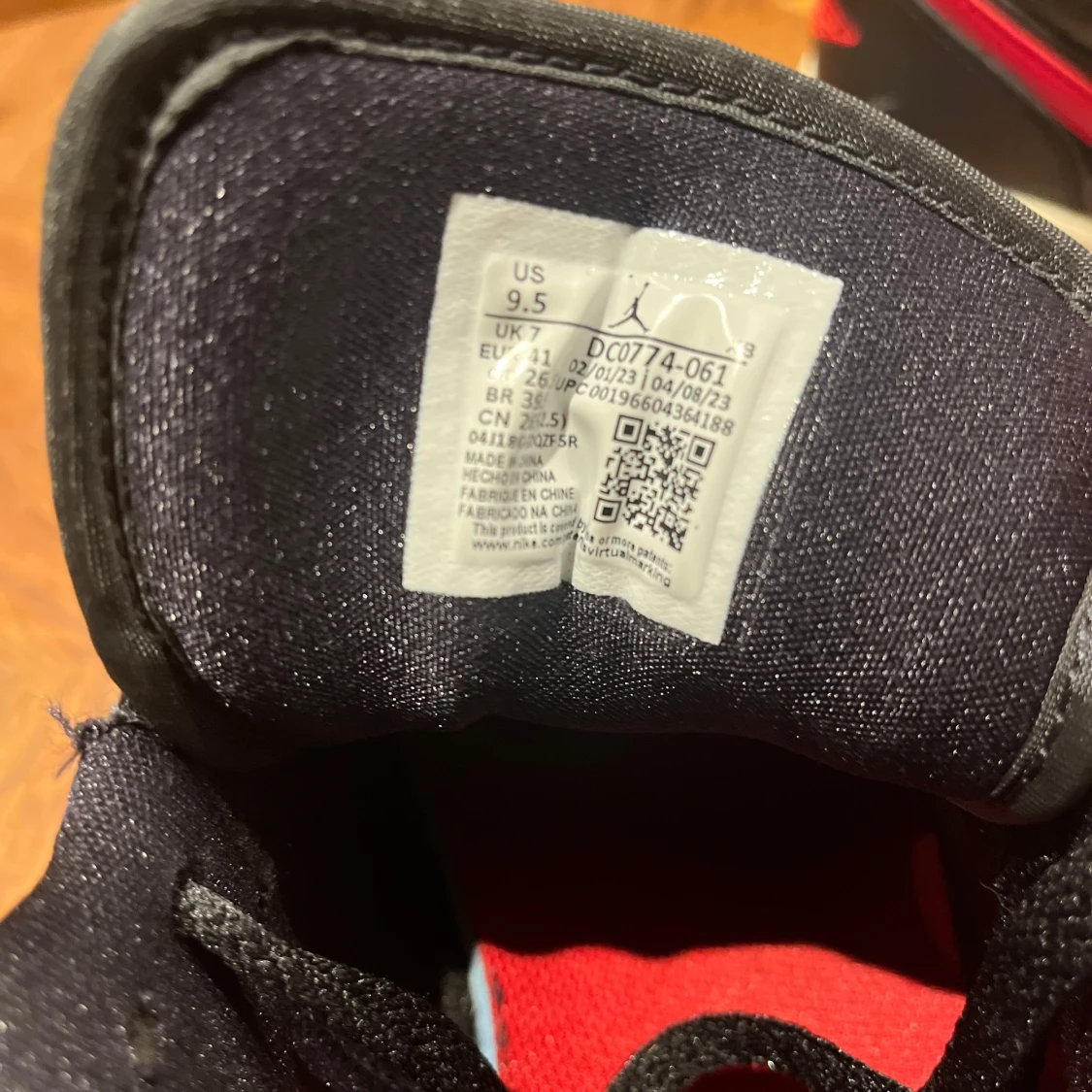 Jordan 1 low Röd svarta - 2