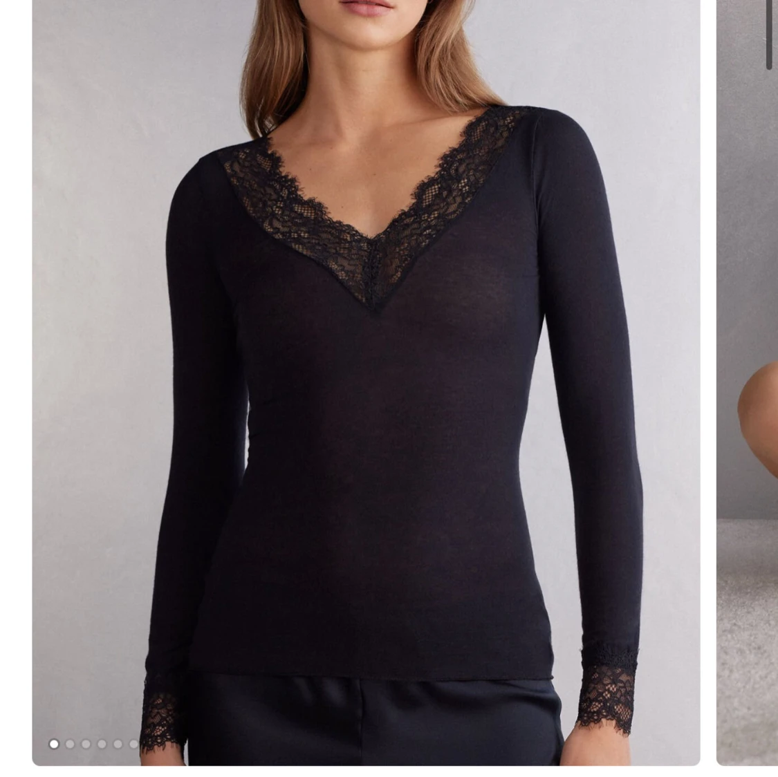 Svart långärmad topp från Intimissimi - 3