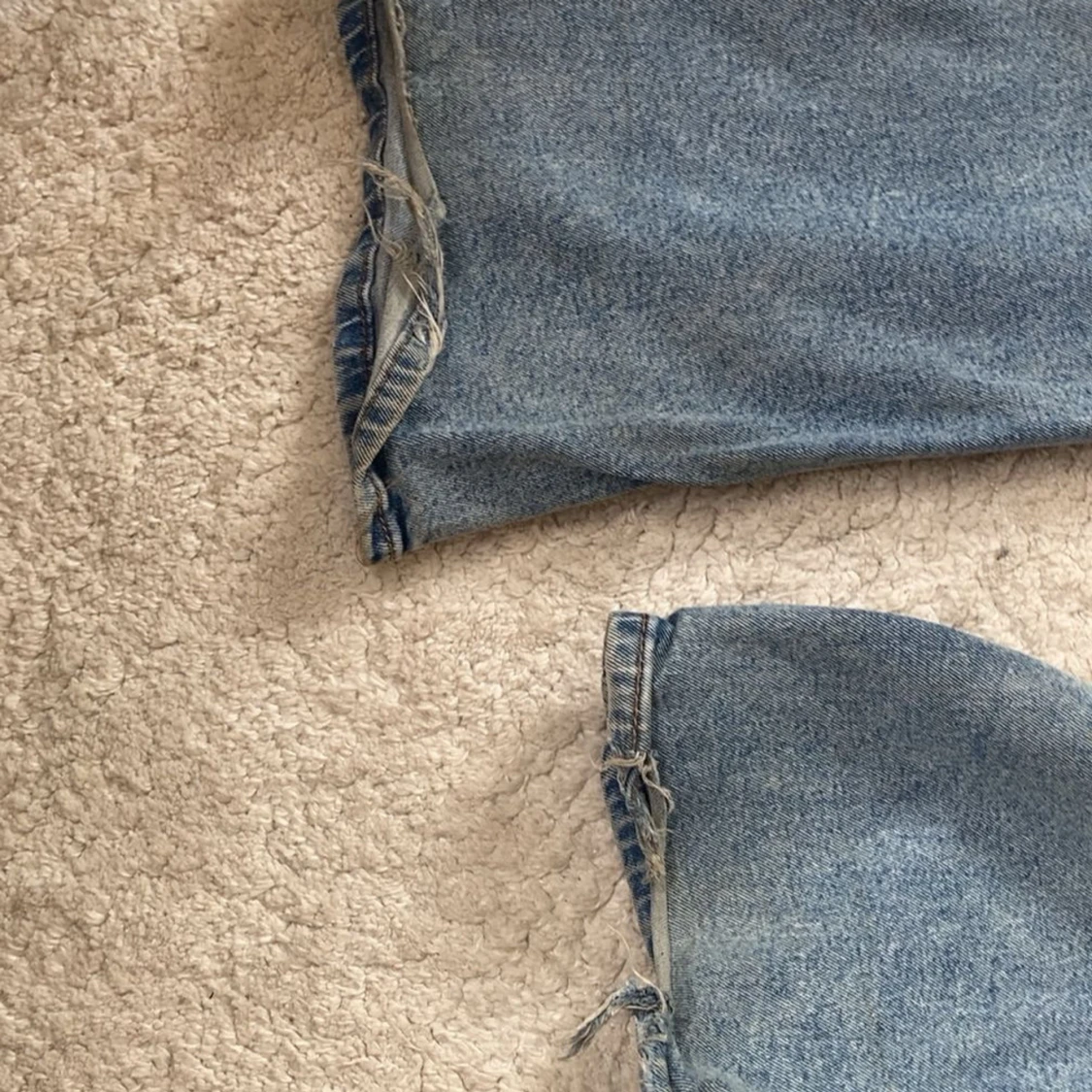 Blå bootcut jeans  - 4