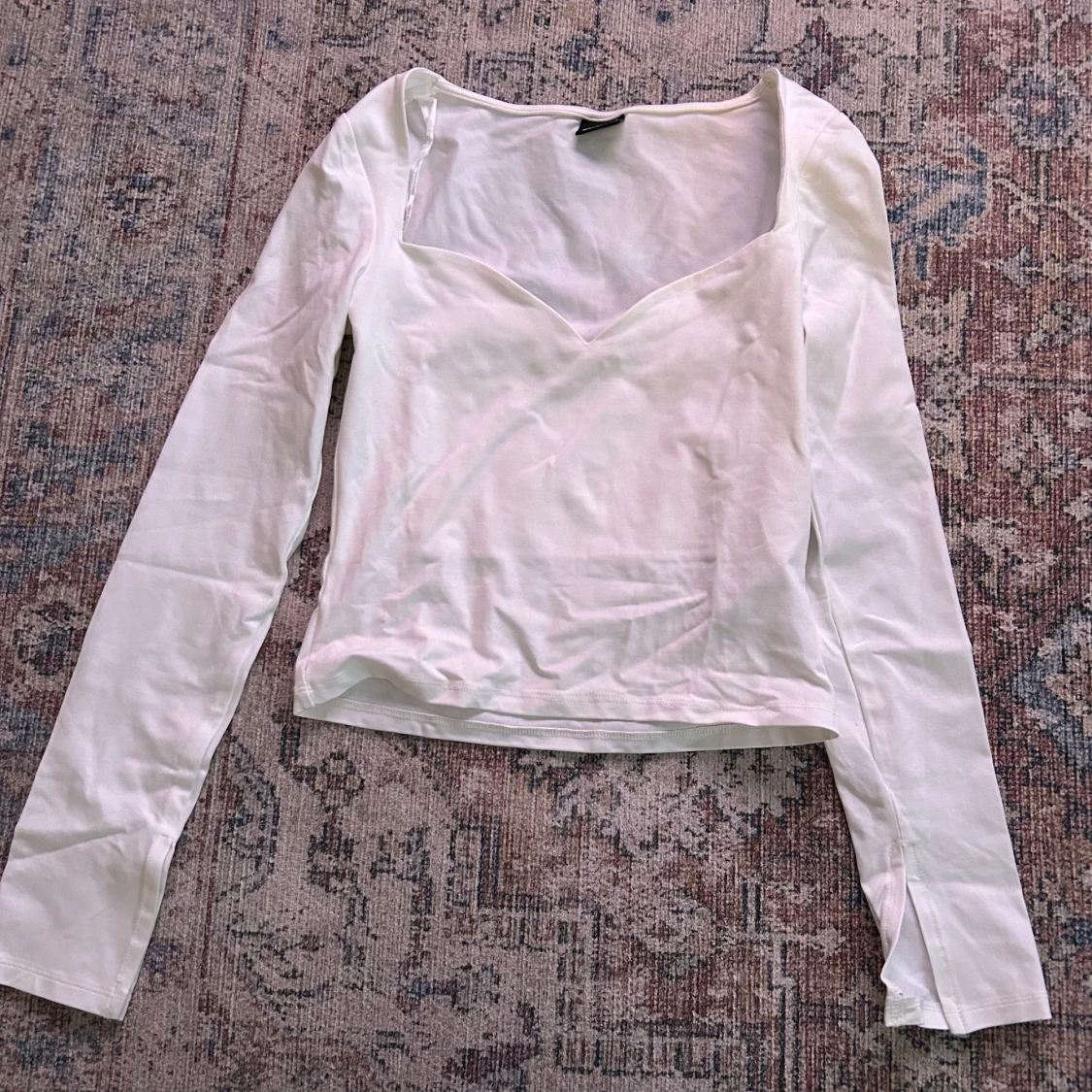 Vit långärmad topp - 1