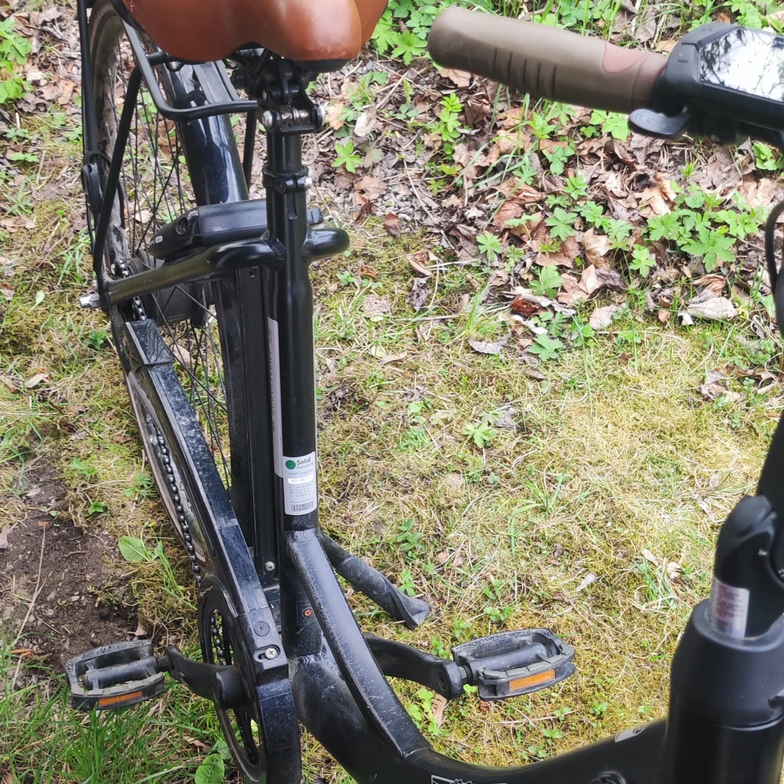 Svart elcykel från ecoride dock utan batteri  - 1