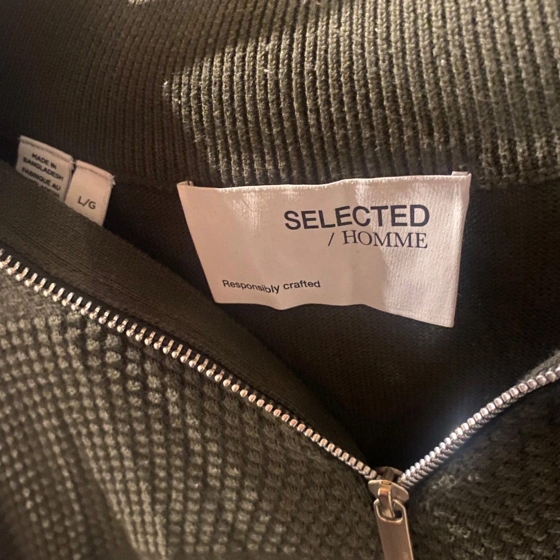 Olivgrön stickad tröja Selected Home - 1