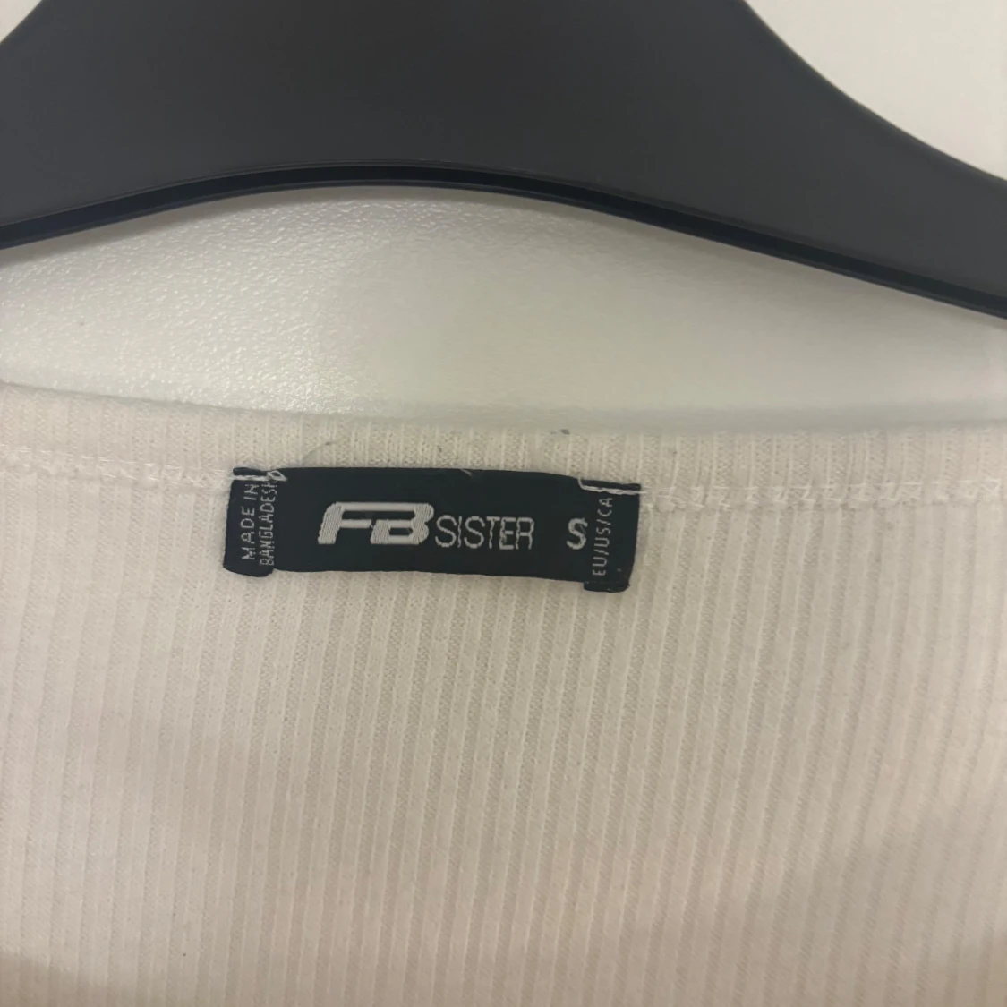 Vit ribbad långärmad topp från New Yorker - 1