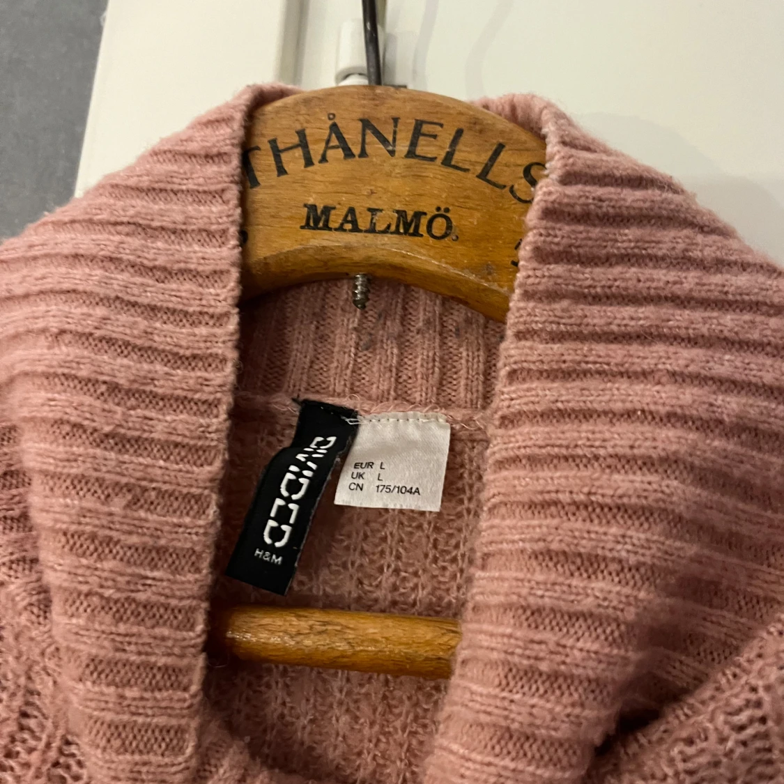 Rosa stickad polotröja från H&M - 2