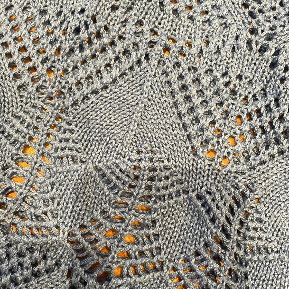 Blå croppad stickad tröja Object XS - 3