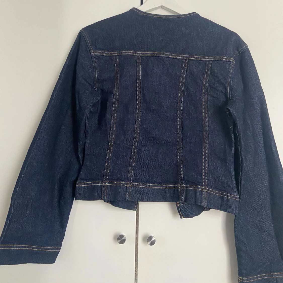 Mörkblå jeansjacka/topp - 1