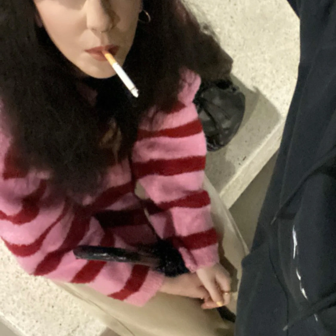 Soft Knitted Striped Sweatshirt/Hoodie - 3