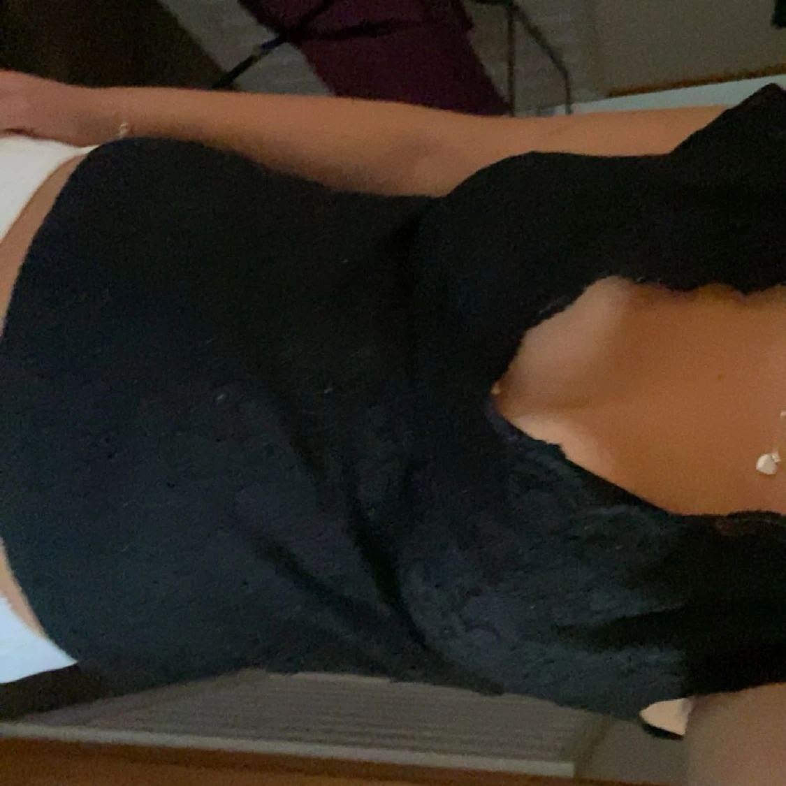 Svart spetsblus från Vila