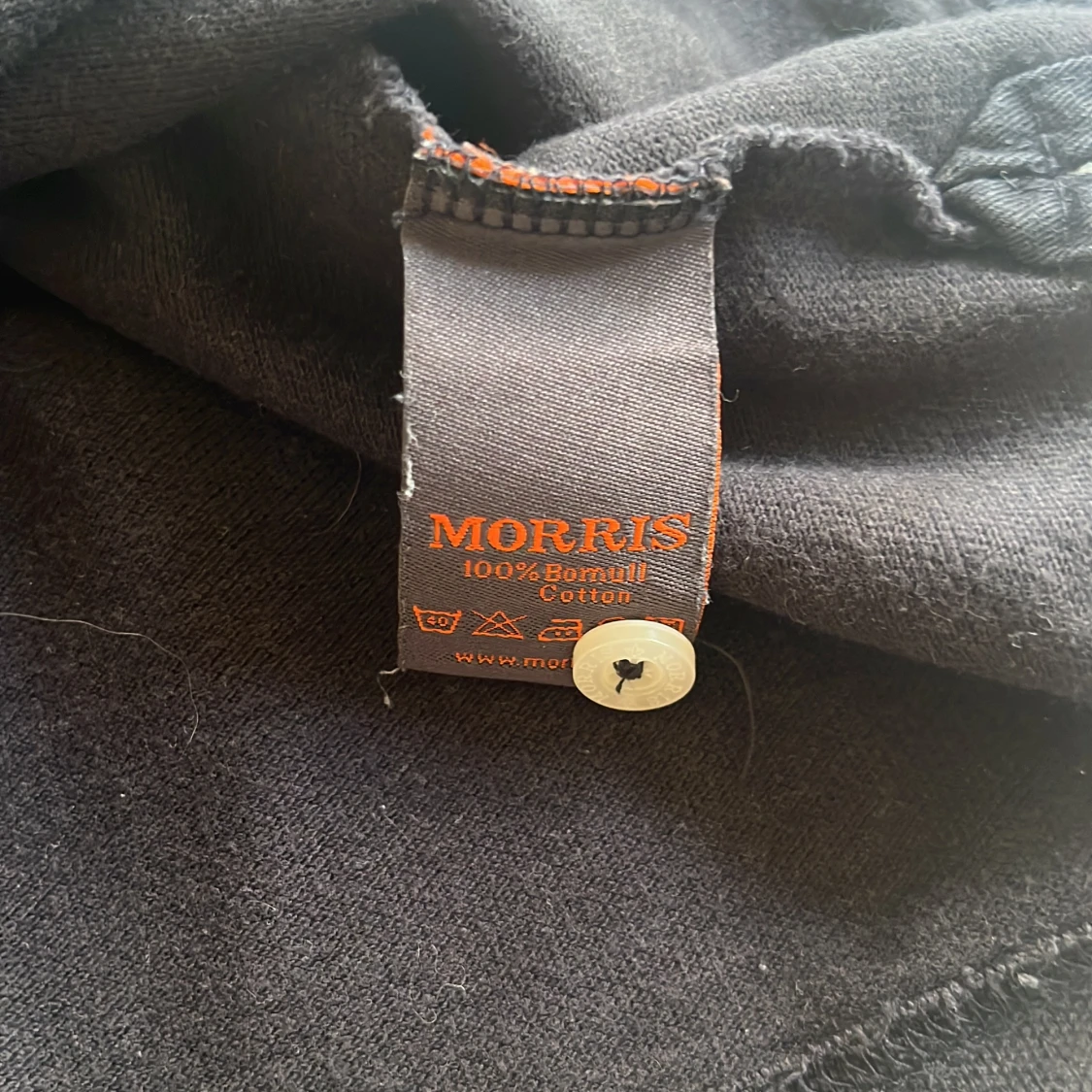 Svart pikétröja från Morris - 2