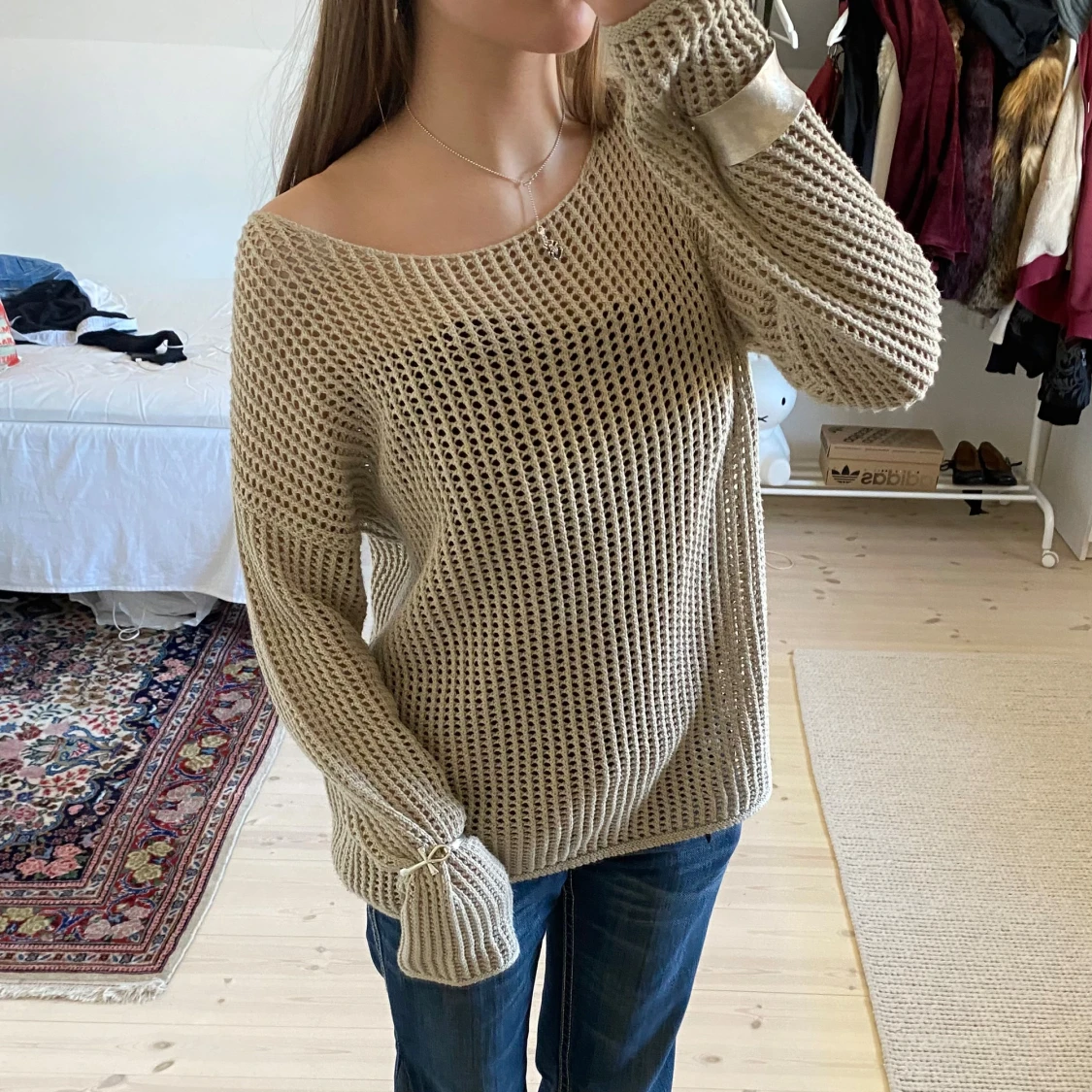 Virkad oversize tröja